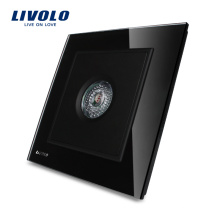 LIVOLO Knight Black Crystal Glass Panel Звуковое и световое управление / Датчик движения Датчик времени задержки VL-W291SG-11